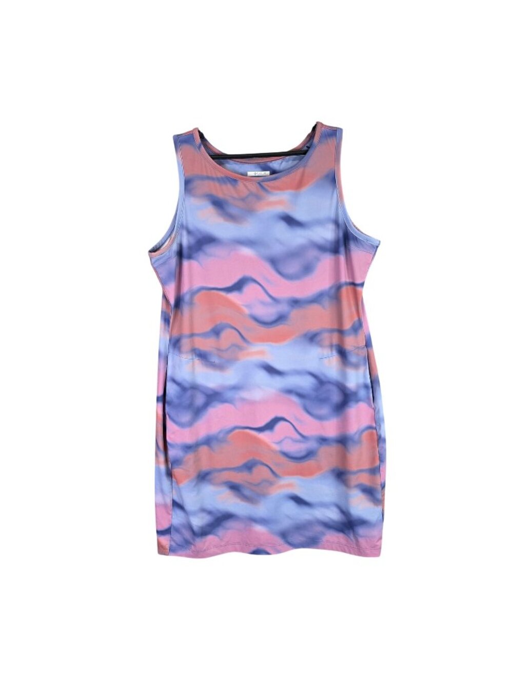 Womens Columbia Sleeveless Multicolor Tie-Dye Dress Polyester Stretch Size XL